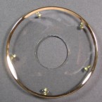 Bobeches - Gold Edged Round Glass Drip Catchers For 5 Ornaments